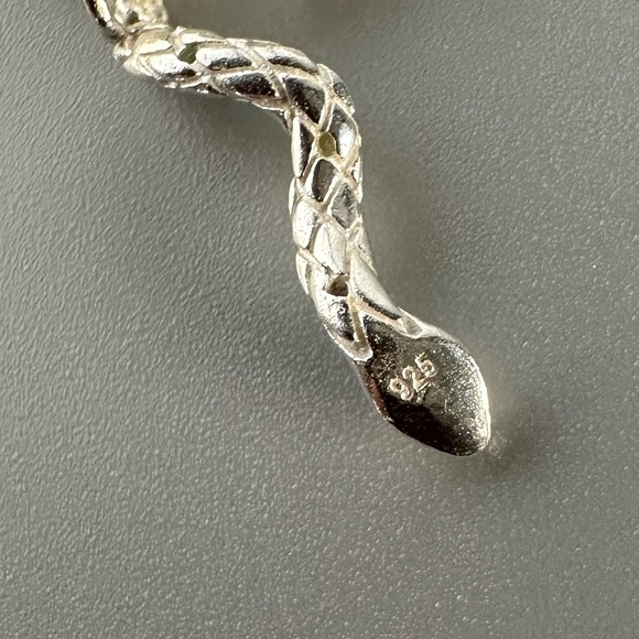 Sterling Silver Rainbow Snake Necklace - Picture 12 of 13